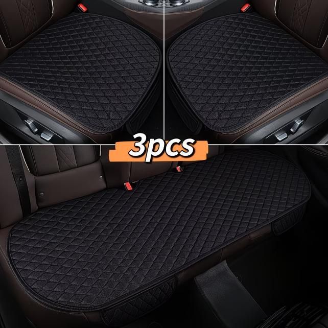 Universal All-Season Car Cushion Cover Set of 3 (Assorted Color)
